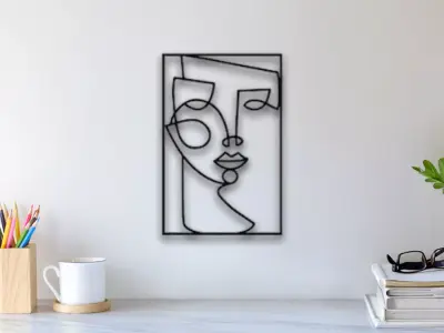 Abstract Face Wall Art 3D print model