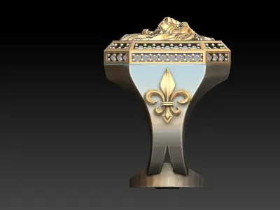 Lion ring luxury  3D print model