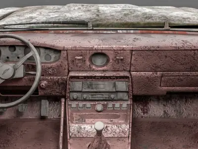 Abandoned Muscle Car Free 3D model