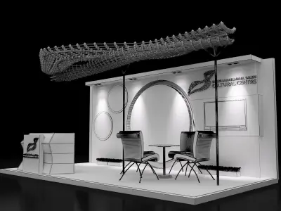 Booth Exhibition Stand a257 3D model