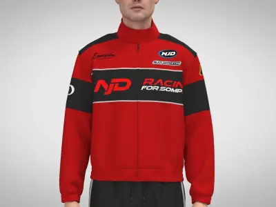 Casual Racing Jacket 3D model