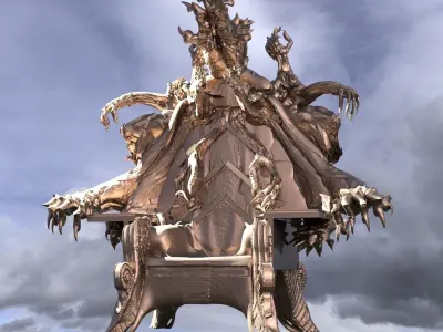 God Hand Throne 3D model
