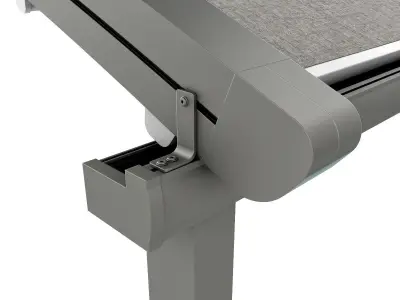 Motorized Pergola 2 composite grey metalic 3D model