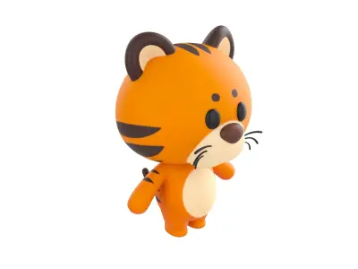 Character128 Rigged Tiger 3D model