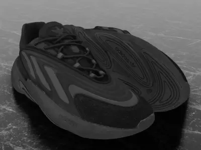 ADIDAS OZWEEGO 3D SHOES - ADIPRENE SERIES - ABSOLUTE BLACK Low-poly 3D model