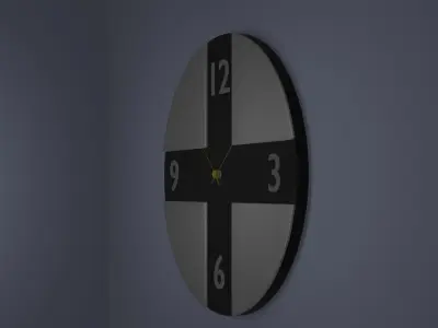 Wall Clock 3D model 4