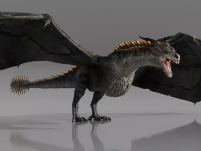 Ymirak - Rigged Dragon 3D model
