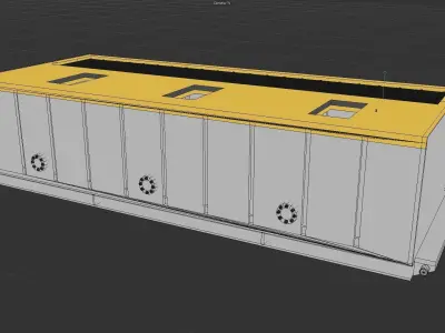 Mud Agitator cabin Low-poly 3D model