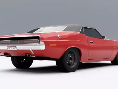 Dodge Challenger 1970 Low-poly 3D model purchase