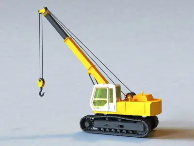 Crawler Crane 3D Model-23 Low-poly 3D model