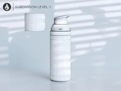 Purifying Foaming Facial Cleanser Low-poly 3D model