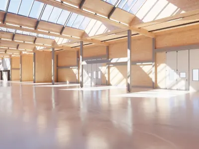 Industrial Warehouse Interior 18 Low-poly 3D model