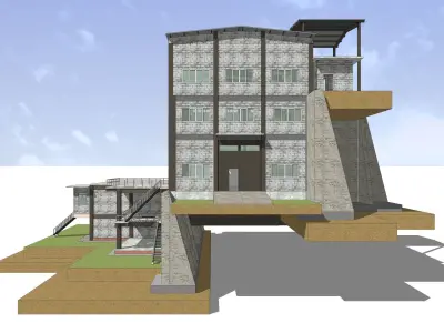 Industrial building 23ZZ19 3D model