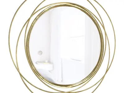Glam Distressed Accent Mirror 3D model