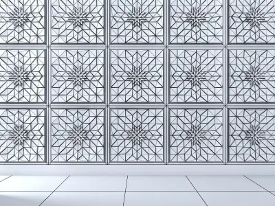 3d wall panel Low-poly 3D model 21