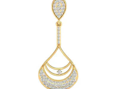 Women Earrings 3dm STL OBJ FBX Render Details 3D print model 4