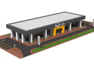 Car Showroom 3D model
