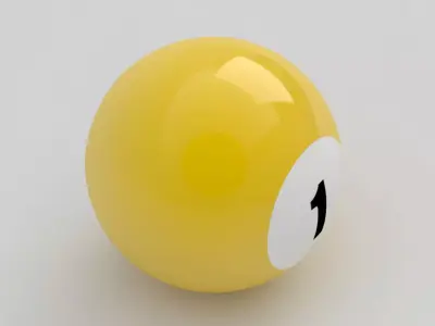 Pool Snooker Ball 1 3D model