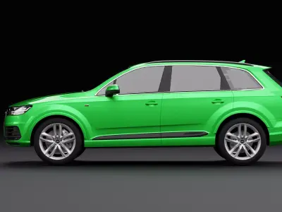 Audi Q7 Tfsi e Light Green 3D model