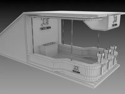 Booth Exhibition Stand a524 3D model