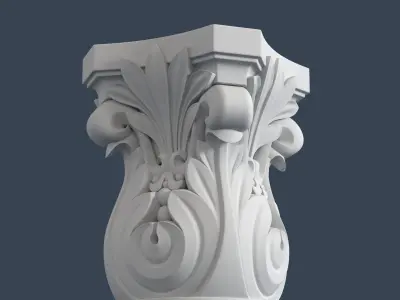 Corinthian Column 008 3D model