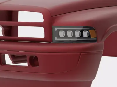 2nd Gen Dodge Ram 1500 2500 3500 Headlights 3D model