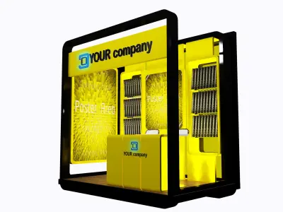 Booth Exhibition Stand a413a 3D model