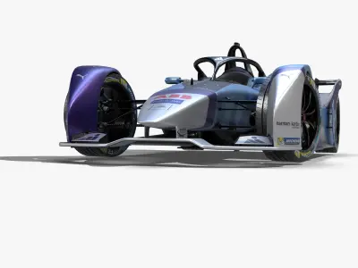 Andretti Formula E 2020 Low-poly 3D model