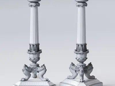 Big Empire Candlestick 3D model