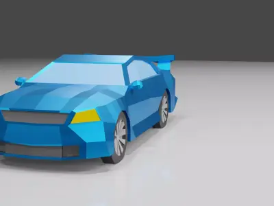 low poly cars car Low-poly 3D model
