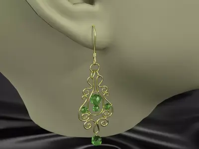 earrings 0011 3D model