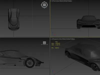 KTM X-Bow GT4 3D Print Model Low-poly 3D model
