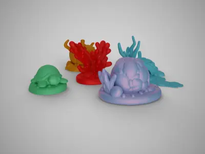 Aquarium Sea Creatures 3D print model