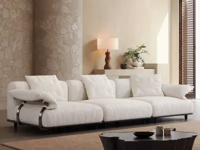 Mid Century interior scene 3D model