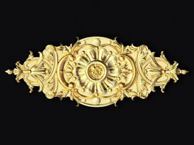 Central decor ornament for furniture 3D model 927