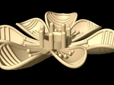 Luxury Diamond Stud Earring 3D Model Free 3D print model