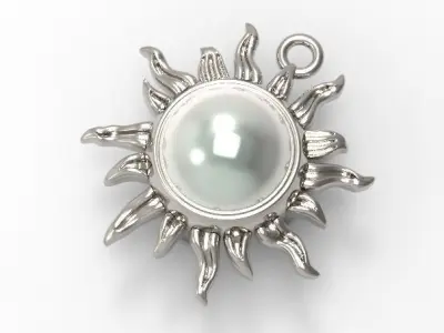 Le Soleil gemstone pendant 3D print model