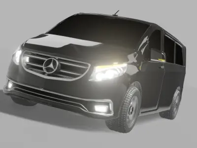 Mercedes Benz Vito Low-poly 3D model