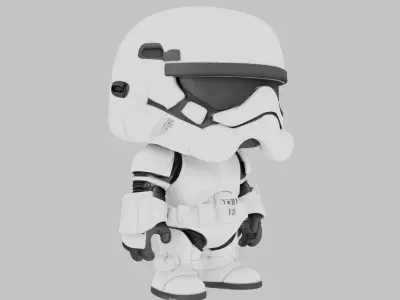 Stylized Stormtrooper Low-poly 3D model