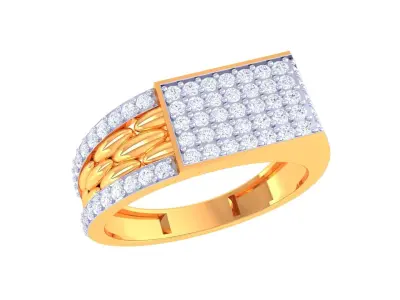 Mens gemstone diamond men Ring with details images 33 3D print model
