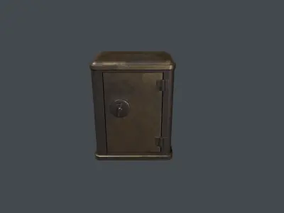 Old Vintage Safe Low-poly 3D model