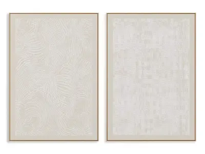 Abstract Painting Frame set 3D model 259