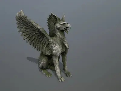 Statue Creature Low-poly 3D model