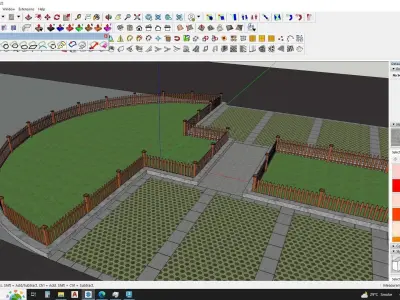 Modern Parking Lot - sketchup modelS 3D model
