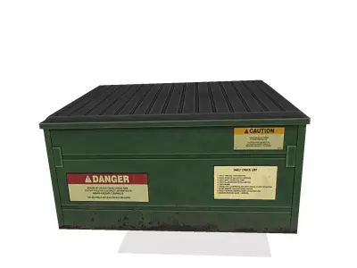 Garbage Container Low-poly 3D model