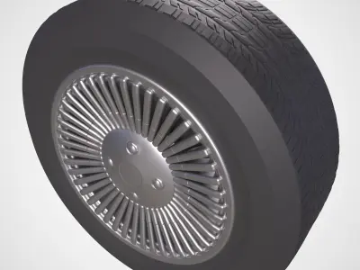 DeLorean DMC-12 1981 TYRE RIM 3D print model