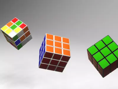 3 Rubiks Cube 3D model