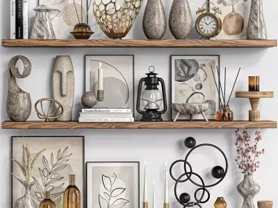 Decorative set 01 3D model 3