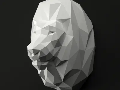 Low Poly Animal Heads SET 2 Low-poly 3D model