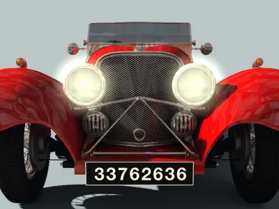 Jaguar ss 100 3D model